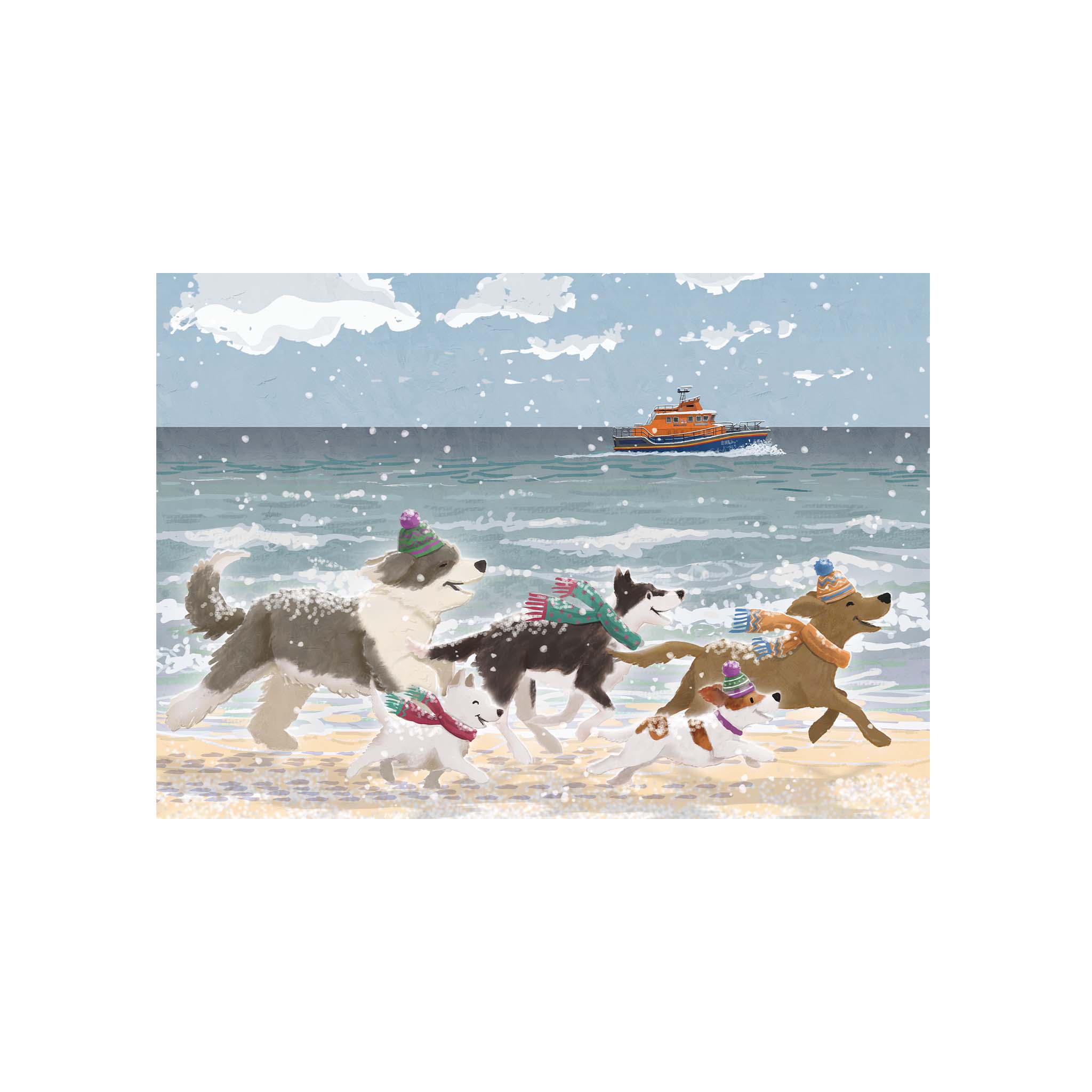 Christmas Tails Christmas Cards, Pack of 8