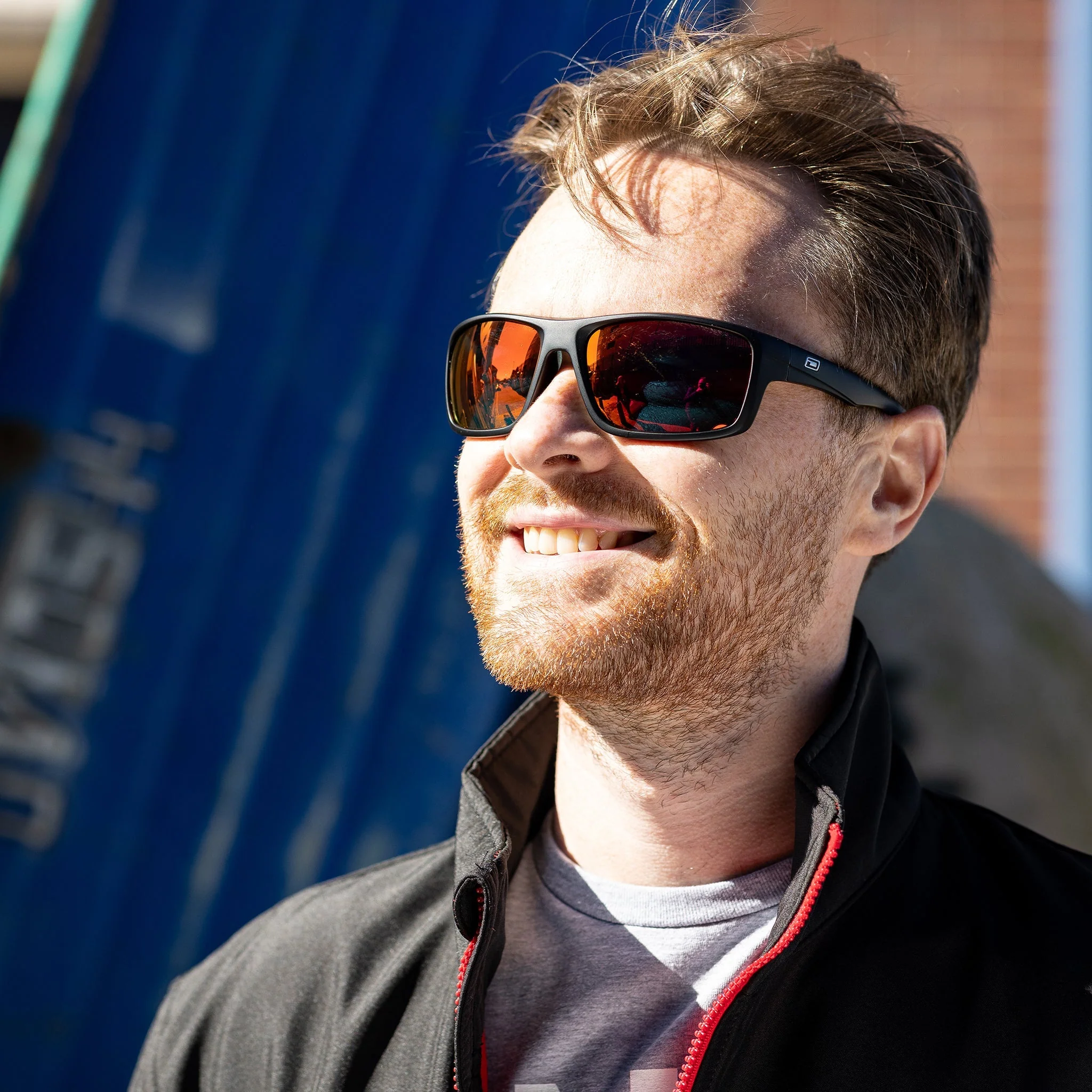 Dirty Dog Axle Polarised Sunglasses, Black/Red - Image 2