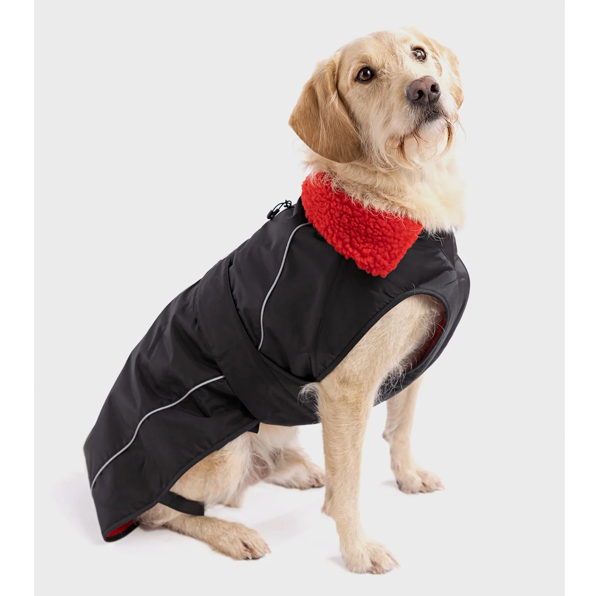 RNLI Dryrobe® Dog Coat, Black/Red - Image 3