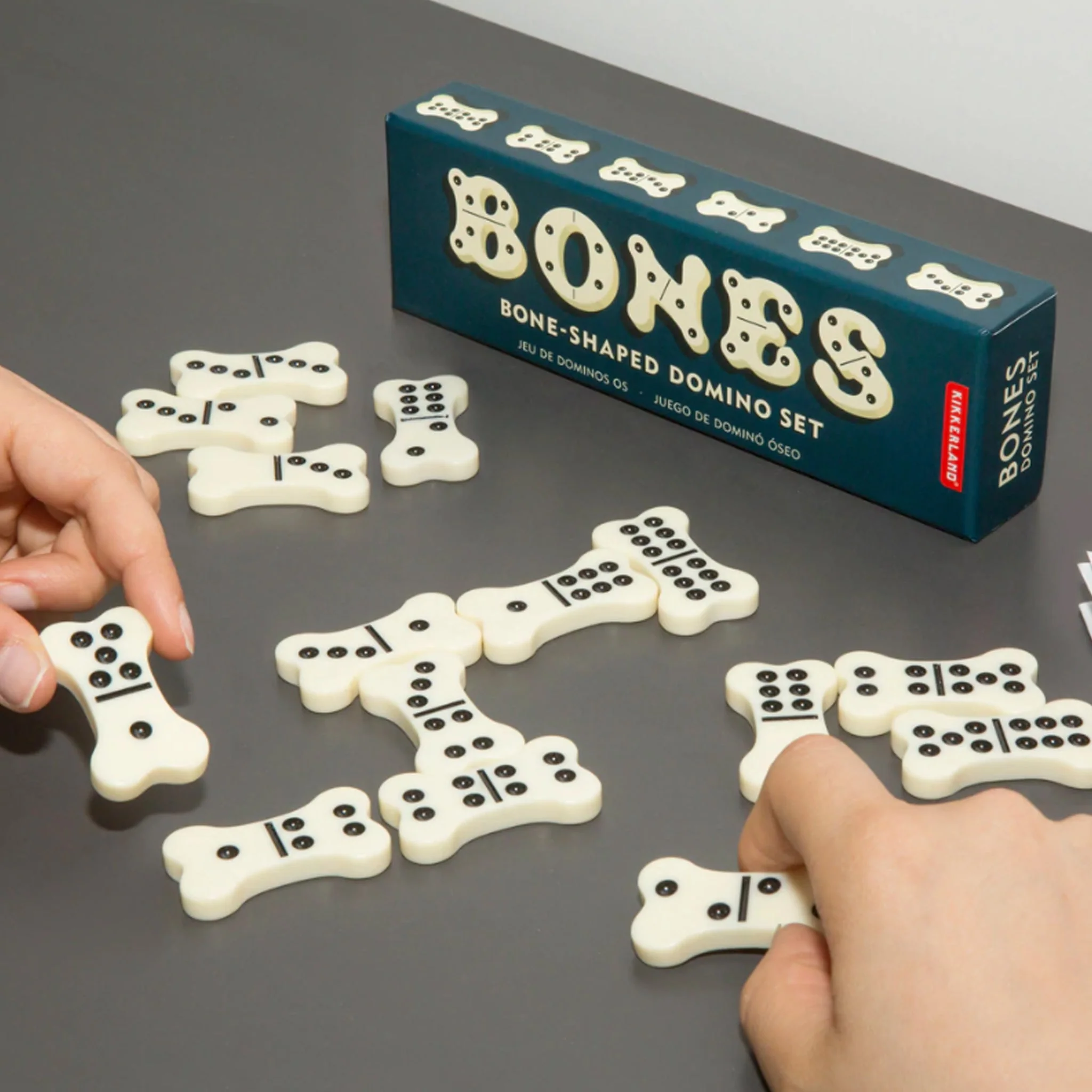 Kikkerland Bones Domino Set - Image 2