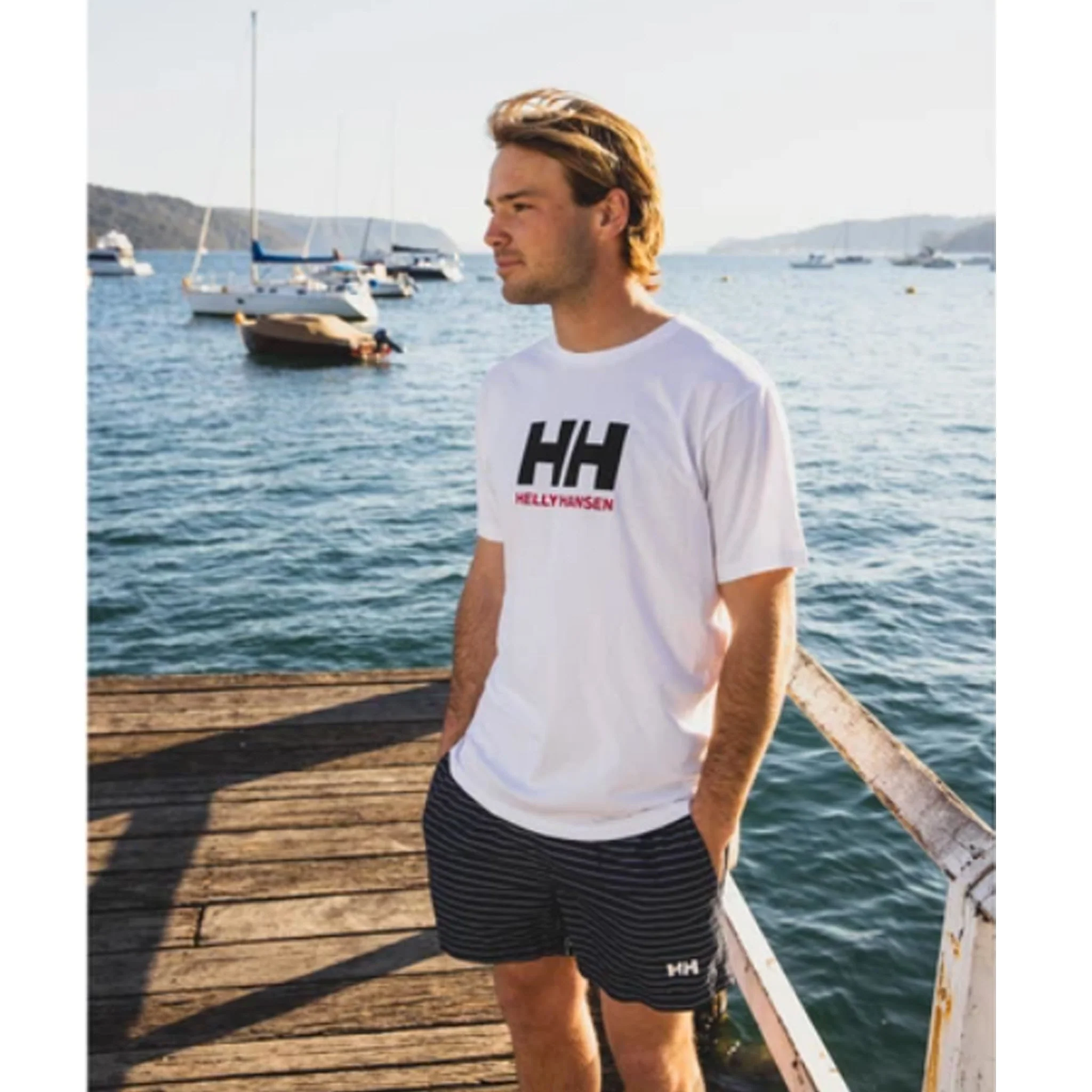 Helly Hansen Men's Logo Short Sleeve T-shirt, White - Image 5