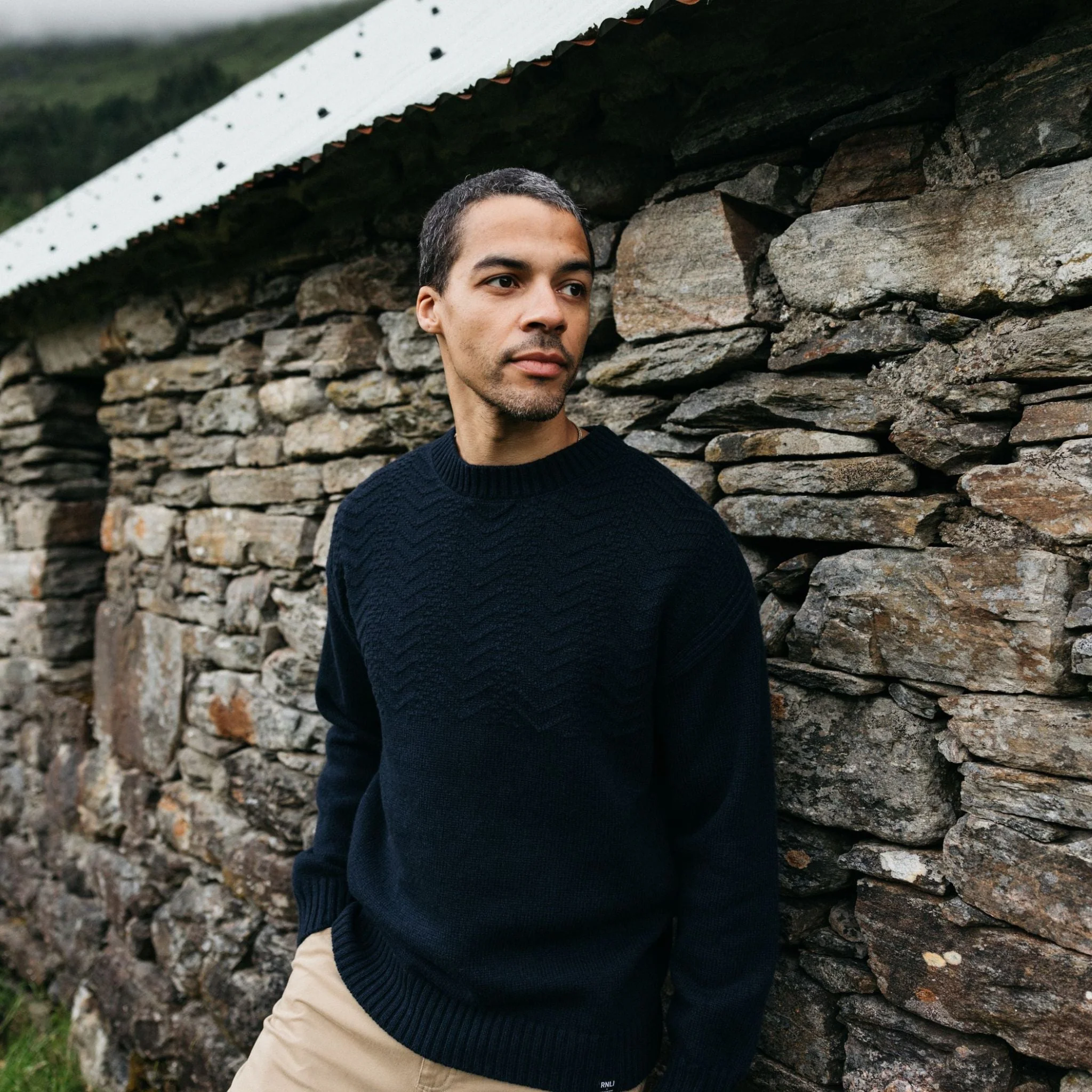 Men's RNLI + Finisterre Polperro Jumper - Image 5