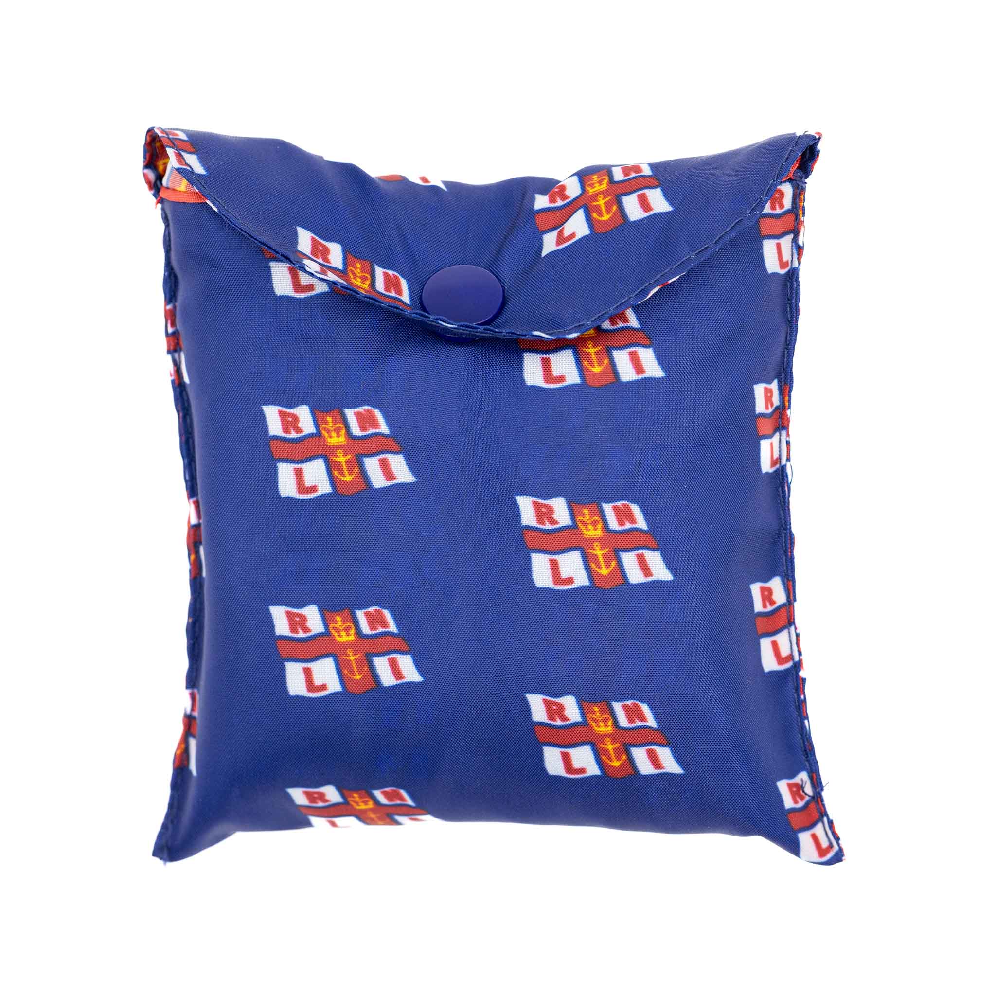 RNLI Flag Recycled Popper Shopper Bag, Navy - Image 3