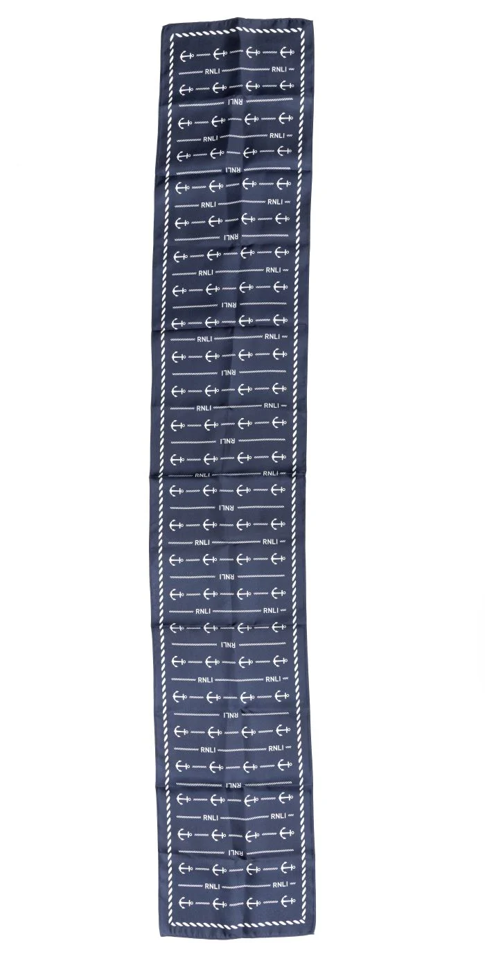RNLI Anchor Silk Scarf - Image 3