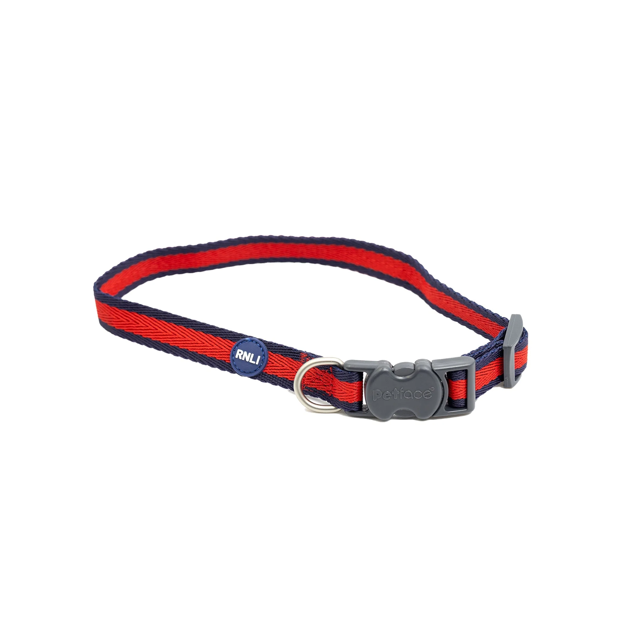 RNLI Stripe Dog Collar, Navy/Red - Image 4