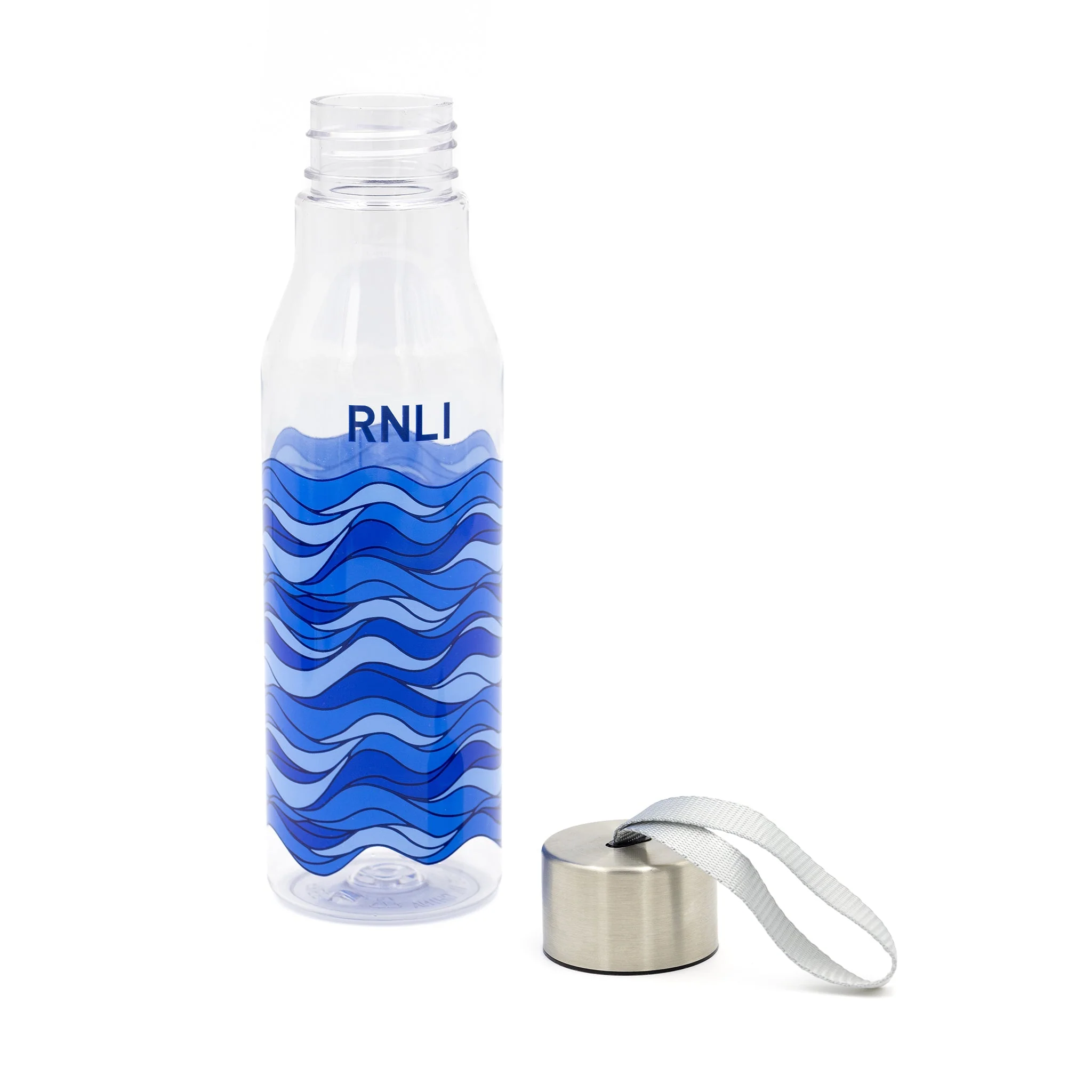 RNLI Wave Print Water Bottle, Blue - Image 3