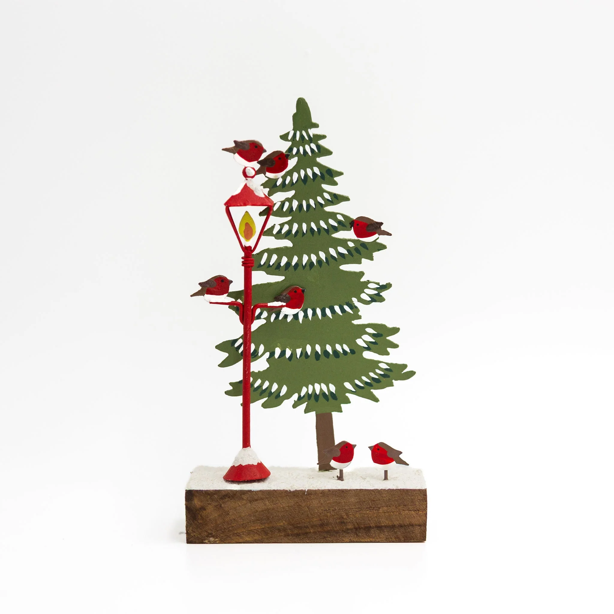 Christmas Tree with Robins Standing Decoration - Image 2