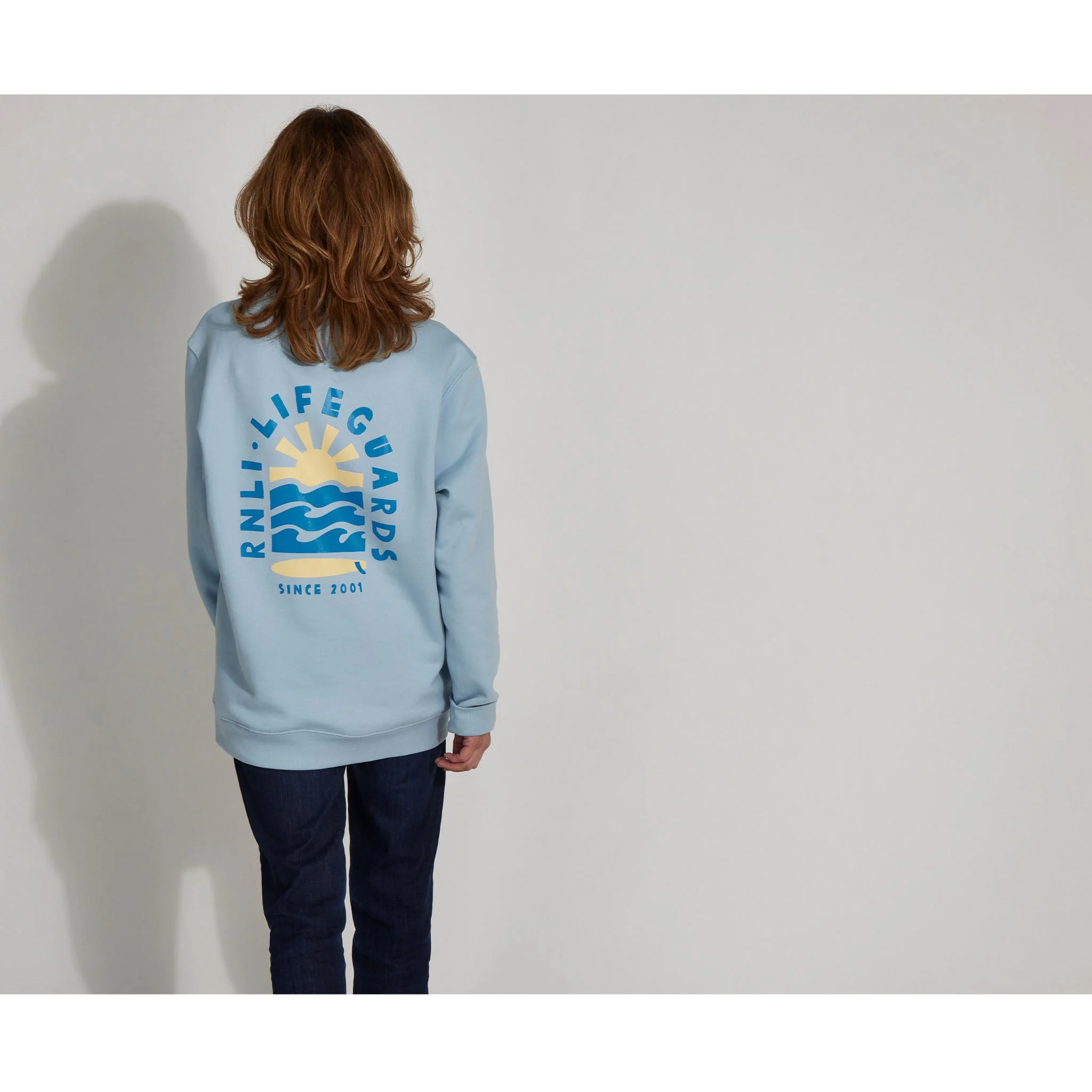RNLI Lifeguards Unisex Sweatshirt, Light Blue - Image 6