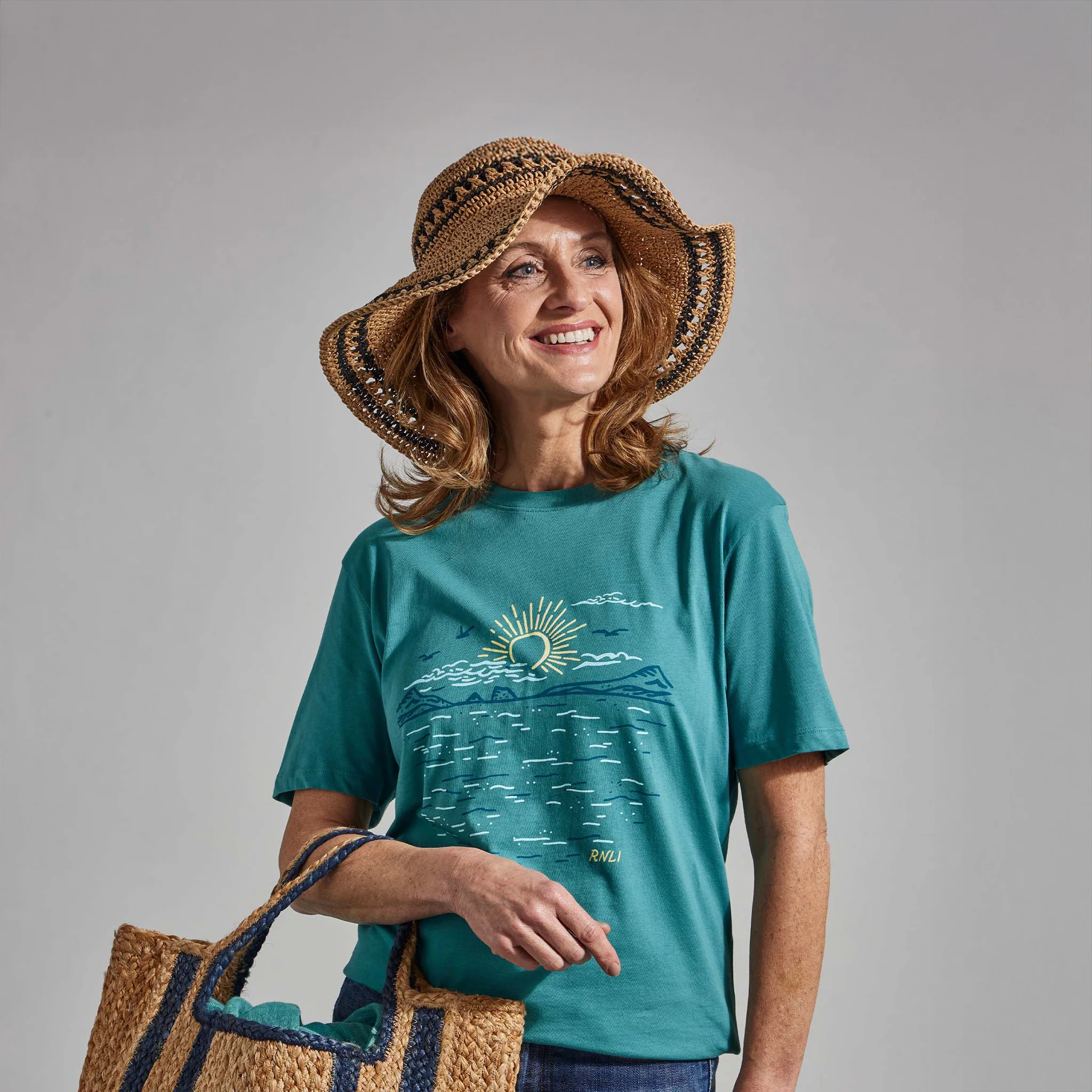 RNLI Coast to Coast Women’s T-Shirt, Blue - Image 2