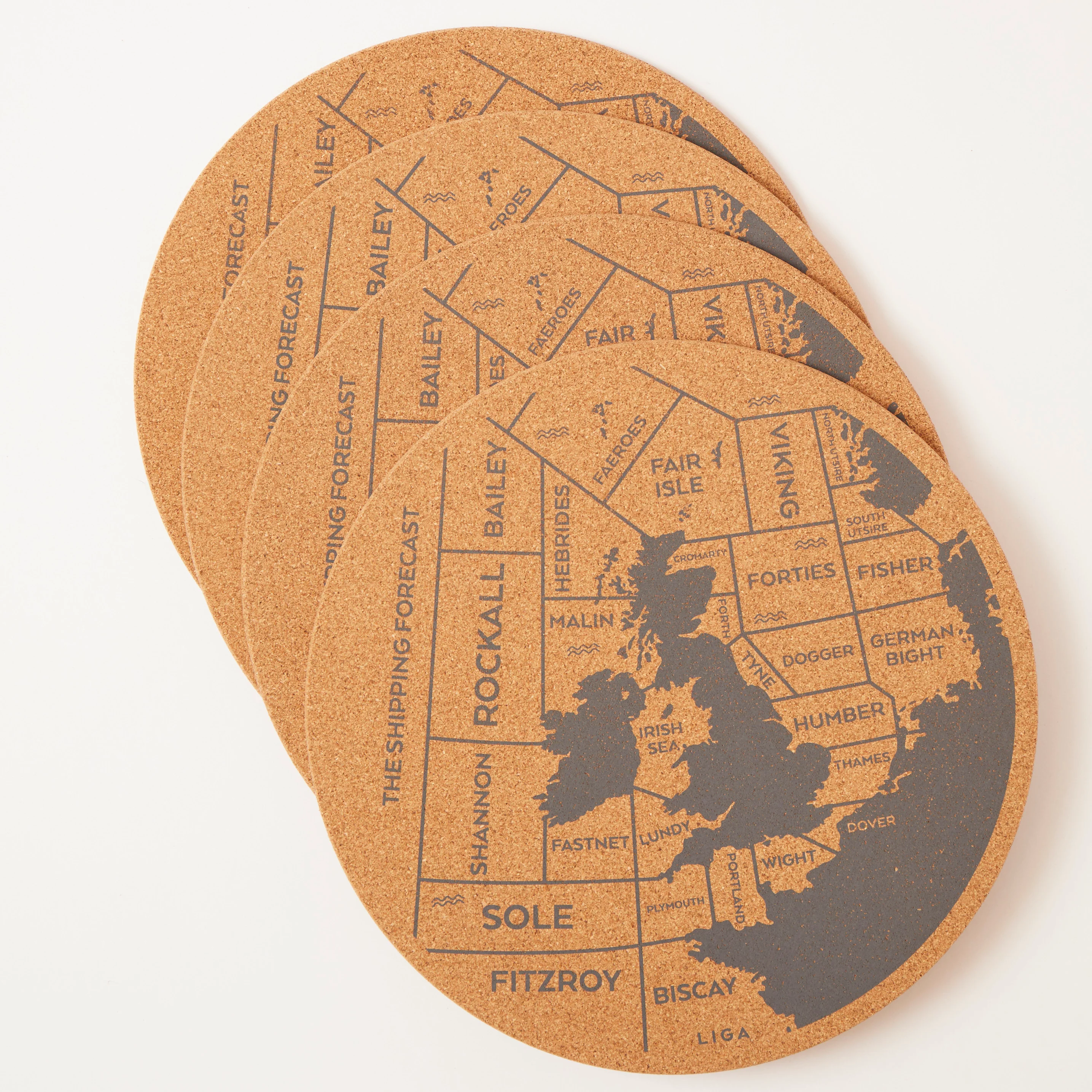 Cork Shipping Forecast Placemats, Set Of 4 - Image 4